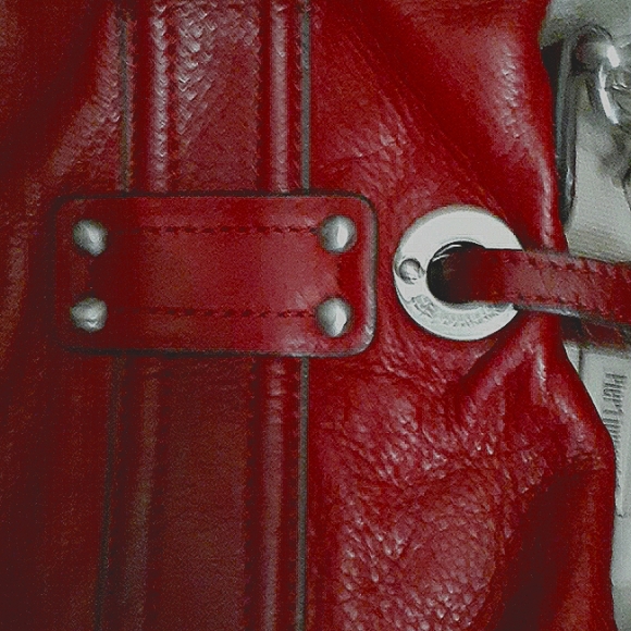 B MAKOWSKY Shoulder Tote Bag Purse Soft Leather XL. RED - Picture 7 of 14